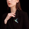 image:imageDrip Oil Rhinestone Hummingbird Brooch Sparkling Crystal Animal Bird Lapel Pin for Women Vintage Wedding Bridal Party Jewelry for Blouse Jacket ScarfBlue