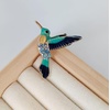 image:imageDrip Oil Rhinestone Hummingbird Brooch Sparkling Crystal Animal Bird Lapel Pin for Women Vintage Wedding Bridal Party Jewelry for Blouse Jacket ScarfBlue