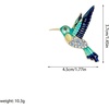 image:imageDrip Oil Rhinestone Hummingbird Brooch Sparkling Crystal Animal Bird Lapel Pin for Women Vintage Wedding Bridal Party Jewelry for Blouse Jacket ScarfBlue