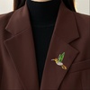image:imageDrip Oil Rhinestone Hummingbird Brooch Sparkling Crystal Animal Bird Lapel Pin for Women Vintage Wedding Bridal Party Jewelry for Blouse Jacket ScarfGreen