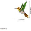 image:imageDrip Oil Rhinestone Hummingbird Brooch Sparkling Crystal Animal Bird Lapel Pin for Women Vintage Wedding Bridal Party Jewelry for Blouse Jacket ScarfGreen