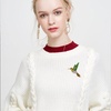 image:imageDrip Oil Rhinestone Hummingbird Brooch Sparkling Crystal Animal Bird Lapel Pin for Women Vintage Wedding Bridal Party Jewelry for Blouse Jacket ScarfGreen
