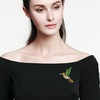 image:imageDrip Oil Rhinestone Hummingbird Brooch Sparkling Crystal Animal Bird Lapel Pin for Women Vintage Wedding Bridal Party Jewelry for Blouse Jacket ScarfGreen