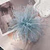 image:imageElegant Extra Large Feather Flower Brooch Pin for Women Men Fashion Oversized Floral Lapel Pins Shawl Dress Suit Suit Ceremony Clothes Accessories Dance Banquet Wedding Party Jewelry 300mmLake Blue