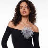 image:imageElegant Extra Large Feather Flower Brooch Pin for Women Men Fashion Oversized Floral Lapel Pins Shawl Dress Suit Suit Ceremony Clothes Accessories Dance Banquet Wedding Party Jewelry 300mmGrey