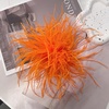image:imageElegant Extra Large Feather Flower Brooch Pin for Women Men Fashion Oversized Floral Lapel Pins Shawl Dress Suit Suit Ceremony Clothes Accessories Dance Banquet Wedding Party Jewelry 300mmOrange
