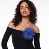 image:imageElegant Extra Large Feather Flower Brooch Pin for Women Men Fashion Oversized Floral Lapel Pins Shawl Dress Suit Suit Ceremony Clothes Accessories Dance Banquet Wedding Party Jewelry 300mmBlue