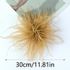 image:imageElegant Extra Large Feather Flower Brooch Pin for Women Men Fashion Oversized Floral Lapel Pins Shawl Dress Suit Suit Ceremony Clothes Accessories Dance Banquet Wedding Party Jewelry 300mmGold