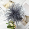 image:imageElegant Extra Large Feather Flower Brooch Pin for Women Men Fashion Oversized Floral Lapel Pins Shawl Dress Suit Suit Ceremony Clothes Accessories Dance Banquet Wedding Party Jewelry 300mmGrey