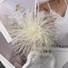 image:imageElegant Extra Large Feather Flower Brooch Pin for Women Men Fashion Oversized Floral Lapel Pins Shawl Dress Suit Suit Ceremony Clothes Accessories Dance Banquet Wedding Party Jewelry 300mmBeige