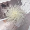 image:imageElegant Extra Large Feather Flower Brooch Pin for Women Men Fashion Oversized Floral Lapel Pins Shawl Dress Suit Suit Ceremony Clothes Accessories Dance Banquet Wedding Party Jewelry 300mmBeige