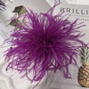 image:imageElegant Extra Large Feather Flower Brooch Pin for Women Men Fashion Oversized Floral Lapel Pins Shawl Dress Suit Suit Ceremony Clothes Accessories Dance Banquet Wedding Party Jewelry 300mmMagenta Purple