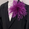 image:imageElegant Extra Large Feather Flower Brooch Pin for Women Men Fashion Oversized Floral Lapel Pins Shawl Dress Suit Suit Ceremony Clothes Accessories Dance Banquet Wedding Party Jewelry 300mmMagenta Purple