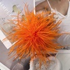 image:imageElegant Extra Large Feather Flower Brooch Pin for Women Men Fashion Oversized Floral Lapel Pins Shawl Dress Suit Suit Ceremony Clothes Accessories Dance Banquet Wedding Party Jewelry 300mmOrange