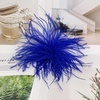 image:imageElegant Extra Large Feather Flower Brooch Pin for Women Men Fashion Oversized Floral Lapel Pins Shawl Dress Suit Suit Ceremony Clothes Accessories Dance Banquet Wedding Party Jewelry 300mmDark Blue