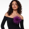 image:imageElegant Extra Large Feather Flower Brooch Pin for Women Men Fashion Oversized Floral Lapel Pins Shawl Dress Suit Suit Ceremony Clothes Accessories Dance Banquet Wedding Party Jewelry 300mmMagenta Purple