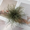 image:imageElegant Extra Large Feather Flower Brooch Pin for Women Men Fashion Oversized Floral Lapel Pins Shawl Dress Suit Suit Ceremony Clothes Accessories Dance Banquet Wedding Party Jewelry 300mmArmy Green