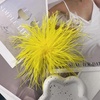 image:imageElegant Extra Large Feather Flower Brooch Pin for Women Men Fashion Oversized Floral Lapel Pins Shawl Dress Suit Suit Ceremony Clothes Accessories Dance Banquet Wedding Party Jewelry 300mmYellow