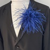 image:imageElegant Extra Large Feather Flower Brooch Pin for Women Men Fashion Oversized Floral Lapel Pins Shawl Dress Suit Suit Ceremony Clothes Accessories Dance Banquet Wedding Party Jewelry 300mmBlue