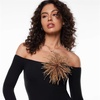 image:imageElegant Extra Large Feather Flower Brooch Pin for Women Men Fashion Oversized Floral Lapel Pins Shawl Dress Suit Suit Ceremony Clothes Accessories Dance Banquet Wedding Party Jewelry 300mmDark Brown