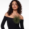 image:imageElegant Extra Large Feather Flower Brooch Pin for Women Men Fashion Oversized Floral Lapel Pins Shawl Dress Suit Suit Ceremony Clothes Accessories Dance Banquet Wedding Party Jewelry 300mmArmy Green