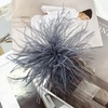 image:imageElegant Extra Large Feather Flower Brooch Pin for Women Men Fashion Oversized Floral Lapel Pins Shawl Dress Suit Suit Ceremony Clothes Accessories Dance Banquet Wedding Party Jewelry 300mmGrey