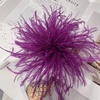 image:imageElegant Extra Large Feather Flower Brooch Pin for Women Men Fashion Oversized Floral Lapel Pins Shawl Dress Suit Suit Ceremony Clothes Accessories Dance Banquet Wedding Party Jewelry 300mmMagenta Purple