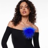 image:imageElegant Extra Large Feather Flower Brooch Pin for Women Men Fashion Oversized Floral Lapel Pins Shawl Dress Suit Suit Ceremony Clothes Accessories Dance Banquet Wedding Party Jewelry 300mmDark Blue