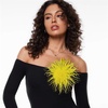 image:imageElegant Extra Large Feather Flower Brooch Pin for Women Men Fashion Oversized Floral Lapel Pins Shawl Dress Suit Suit Ceremony Clothes Accessories Dance Banquet Wedding Party Jewelry 300mmYellow