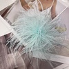 image:imageElegant Extra Large Feather Flower Brooch Pin for Women Men Fashion Oversized Floral Lapel Pins Shawl Dress Suit Suit Ceremony Clothes Accessories Dance Banquet Wedding Party Jewelry 300mmMint Blue