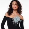 image:imageElegant Extra Large Feather Flower Brooch Pin for Women Men Fashion Oversized Floral Lapel Pins Shawl Dress Suit Suit Ceremony Clothes Accessories Dance Banquet Wedding Party Jewelry 300mmLake Blue