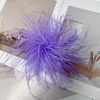 image:imageElegant Extra Large Feather Flower Brooch Pin for Women Men Fashion Oversized Floral Lapel Pins Shawl Dress Suit Suit Ceremony Clothes Accessories Dance Banquet Wedding Party Jewelry 300mmPurple