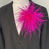 image:imageElegant Extra Large Feather Flower Brooch Pin for Women Men Fashion Oversized Floral Lapel Pins Shawl Dress Suit Suit Ceremony Clothes Accessories Dance Banquet Wedding Party Jewelry 300mmHot Pink