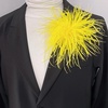 image:imageElegant Extra Large Feather Flower Brooch Pin for Women Men Fashion Oversized Floral Lapel Pins Shawl Dress Suit Suit Ceremony Clothes Accessories Dance Banquet Wedding Party Jewelry 300mmYellow
