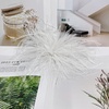 image:imageElegant Extra Large Feather Flower Brooch Pin for Women Men Fashion Oversized Floral Lapel Pins Shawl Dress Suit Suit Ceremony Clothes Accessories Dance Banquet Wedding Party Jewelry 300mmWhite