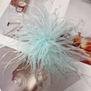 image:imageElegant Extra Large Feather Flower Brooch Pin for Women Men Fashion Oversized Floral Lapel Pins Shawl Dress Suit Suit Ceremony Clothes Accessories Dance Banquet Wedding Party Jewelry 300mmMint Blue