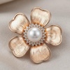 image:imageElegant Flower Crystal Brooch Women Vintage Statement Floral White Pearl Wedding Bridal Bouquet Party Daily AccessoryRose Gold