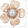 image:imageElegant Flower Crystal Brooch Women Vintage Statement Floral White Pearl Wedding Bridal Bouquet Party Daily AccessoryRose Gold