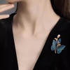 image:imageEnchanted Menagerie Brooch 8 Styles Luxury Animal Brooch Collection Gold Plated Crystal Peacock Swan Phoenix Bee Butterfly Pin for Women Elegant Jacket Blazer Scarf Hat Pin Jewelry GiftSapphire Embroidered Butterfly