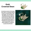 image:imageEnchanted Menagerie Brooch 8 Styles Luxury Animal Brooch Collection Gold Plated Crystal Peacock Swan Phoenix Bee Butterfly Pin for Women Elegant Jacket Blazer Scarf Hat Pin Jewelry GiftGold Crowned Swan