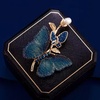 image:imageEnchanted Menagerie Brooch 8 Styles Luxury Animal Brooch Collection Gold Plated Crystal Peacock Swan Phoenix Bee Butterfly Pin for Women Elegant Jacket Blazer Scarf Hat Pin Jewelry GiftSapphire Embroidered Butterfly
