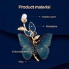 image:imageEnchanted Menagerie Brooch 8 Styles Luxury Animal Brooch Collection Gold Plated Crystal Peacock Swan Phoenix Bee Butterfly Pin for Women Elegant Jacket Blazer Scarf Hat Pin Jewelry GiftSapphire Embroidered Butterfly