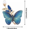 image:imageEnchanted Menagerie Brooch 8 Styles Luxury Animal Brooch Collection Gold Plated Crystal Peacock Swan Phoenix Bee Butterfly Pin for Women Elegant Jacket Blazer Scarf Hat Pin Jewelry GiftSapphire Embroidered Butterfly