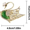 image:imageEnchanted Menagerie Brooch 8 Styles Luxury Animal Brooch Collection Gold Plated Crystal Peacock Swan Phoenix Bee Butterfly Pin for Women Elegant Jacket Blazer Scarf Hat Pin Jewelry GiftGold Crowned Swan