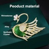 image:imageEnchanted Menagerie Brooch 8 Styles Luxury Animal Brooch Collection Gold Plated Crystal Peacock Swan Phoenix Bee Butterfly Pin for Women Elegant Jacket Blazer Scarf Hat Pin Jewelry GiftGold Crowned Swan