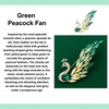 image:imageEnchanted Menagerie Brooch 8 Styles Luxury Animal Brooch Collection Gold Plated Crystal Peacock Swan Phoenix Bee Butterfly Pin for Women Elegant Jacket Blazer Scarf Hat Pin Jewelry GiftGreen Peacock Fan
