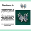 image:imageEnchanted Menagerie Brooch 8 Styles Luxury Animal Brooch Collection Gold Plated Crystal Peacock Swan Phoenix Bee Butterfly Pin for Women Elegant Jacket Blazer Scarf Hat Pin Jewelry GiftBlue Butterfly