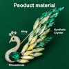 image:imageEnchanted Menagerie Brooch 8 Styles Luxury Animal Brooch Collection Gold Plated Crystal Peacock Swan Phoenix Bee Butterfly Pin for Women Elegant Jacket Blazer Scarf Hat Pin Jewelry GiftGreen Peacock Fan