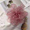 image:imageExaggerated Organza Rose Flower Large Brooch Pin for Women Elegant Fabric Floral Oversized Lapel Pins Dress Banquet Suit Clothes Accessories Wedding Party Fashion Jewelry 190mmMauve Pink