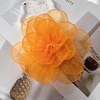 image:imageExaggerated Organza Rose Flower Large Brooch Pin for Women Elegant Fabric Floral Oversized Lapel Pins Dress Banquet Suit Clothes Accessories Wedding Party Fashion Jewelry 190mmOrange